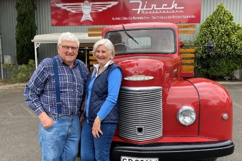 1948 Commer Superpoise Lorry with Ian and Margaret Rose
